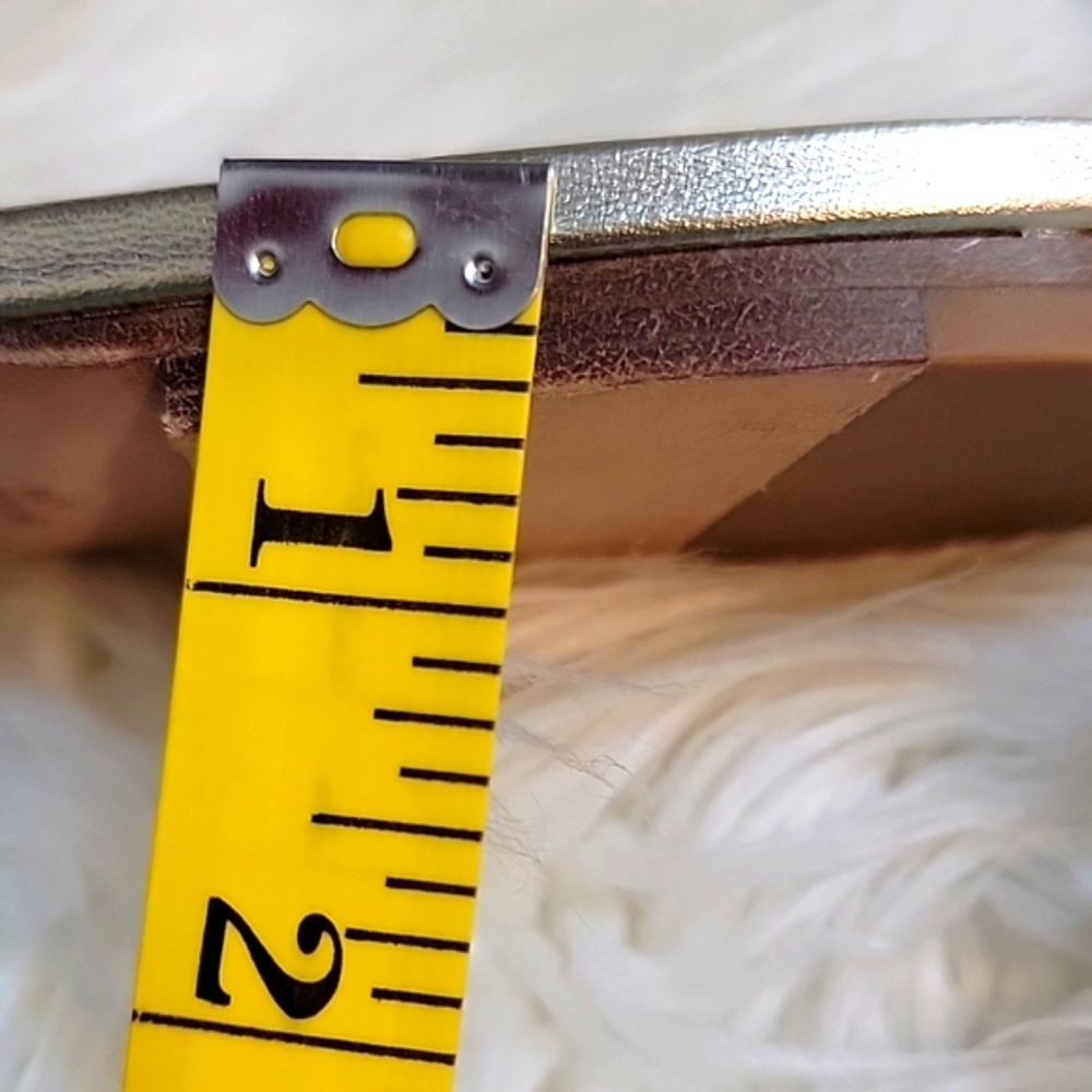 Veronica Beard | Mazon Platinum Metallic Strappy Slide Sandals - Picture 9 of 10